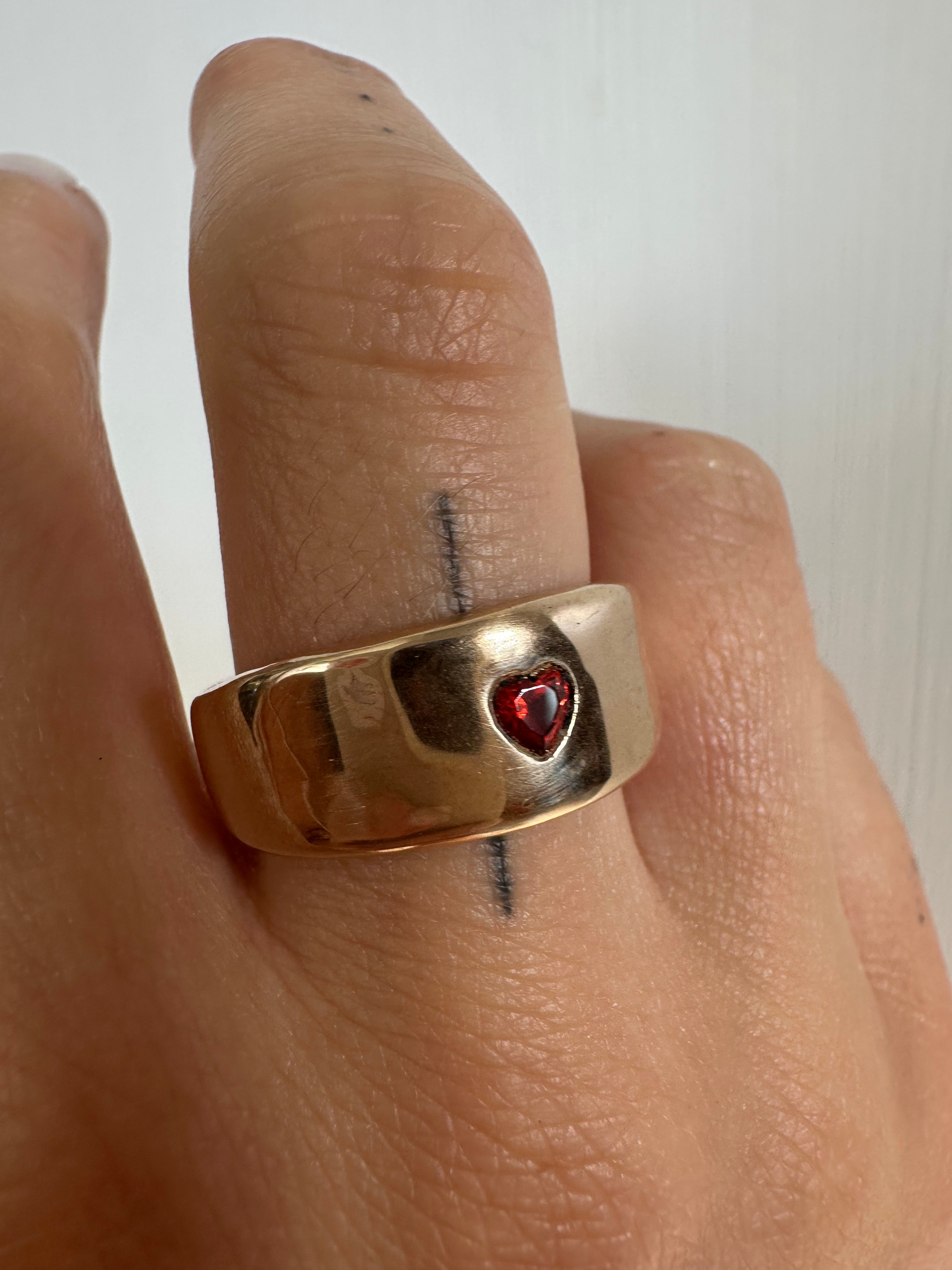 Red heart ring
