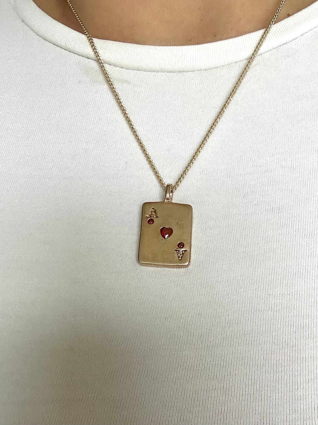 Ace card necklace