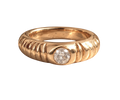 Croissant diamond ring