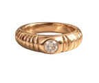 Croissant diamond ring