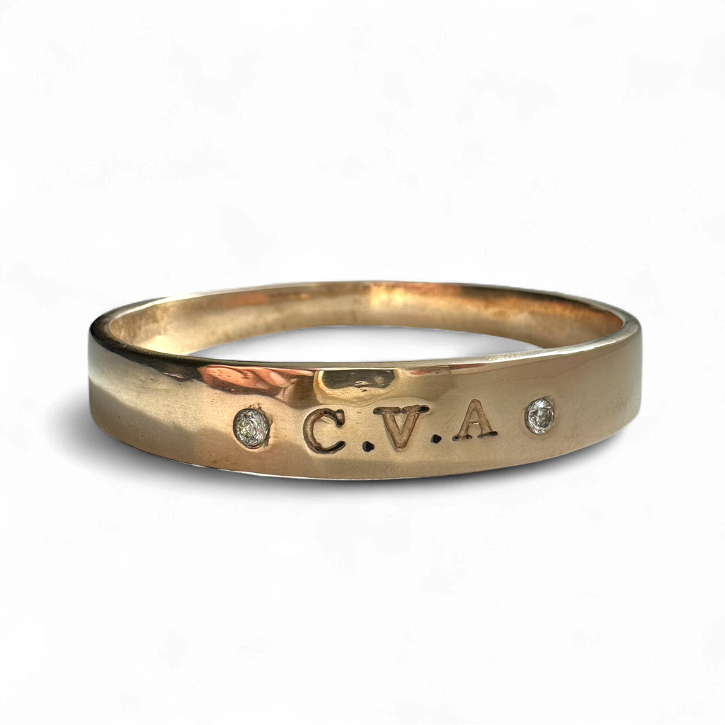 Gold bangle bracelet custom