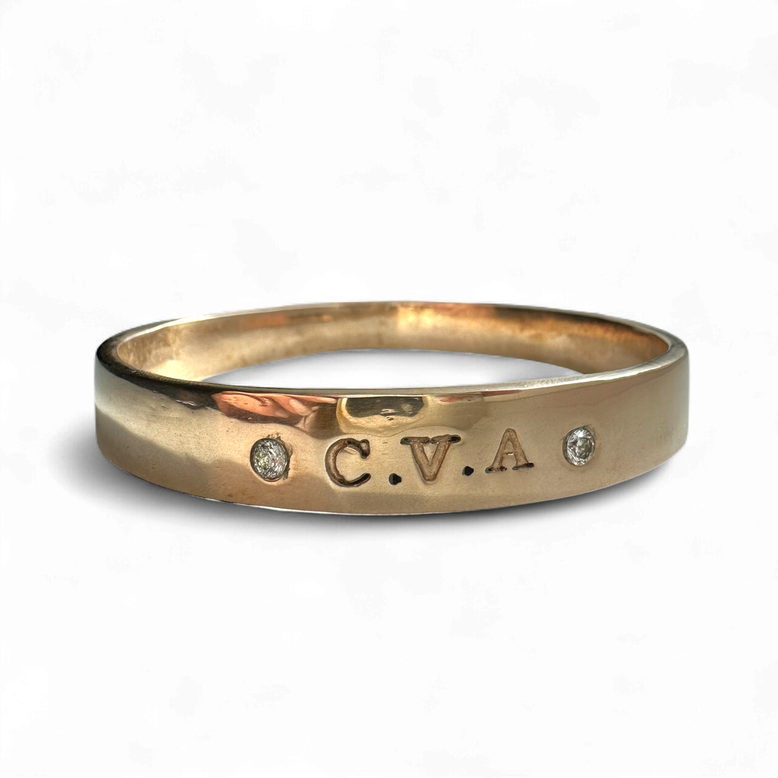 Gold bangle bracelet custom