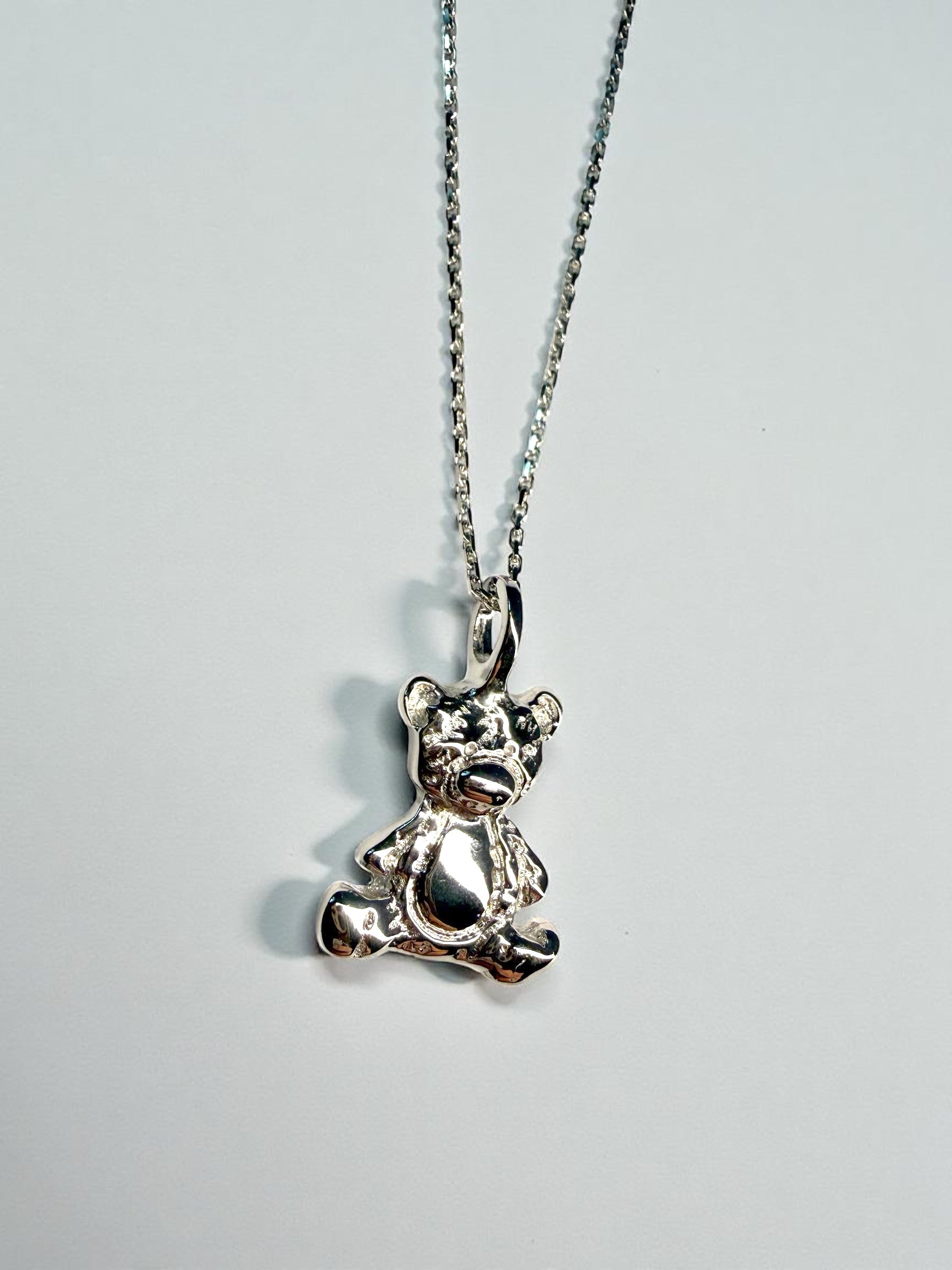 Bear silver necklace