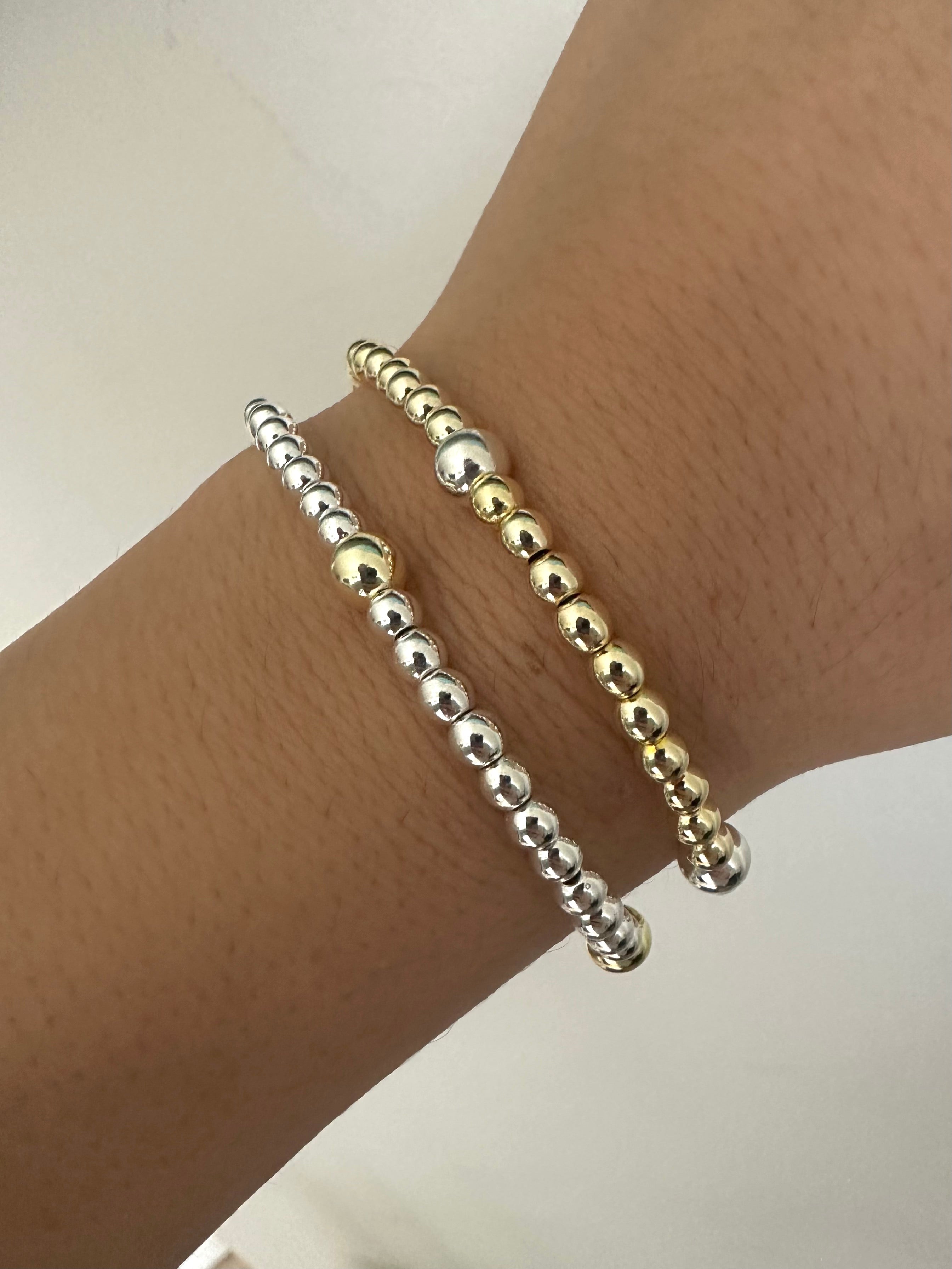 Gold Pearl Mix mini bracelet