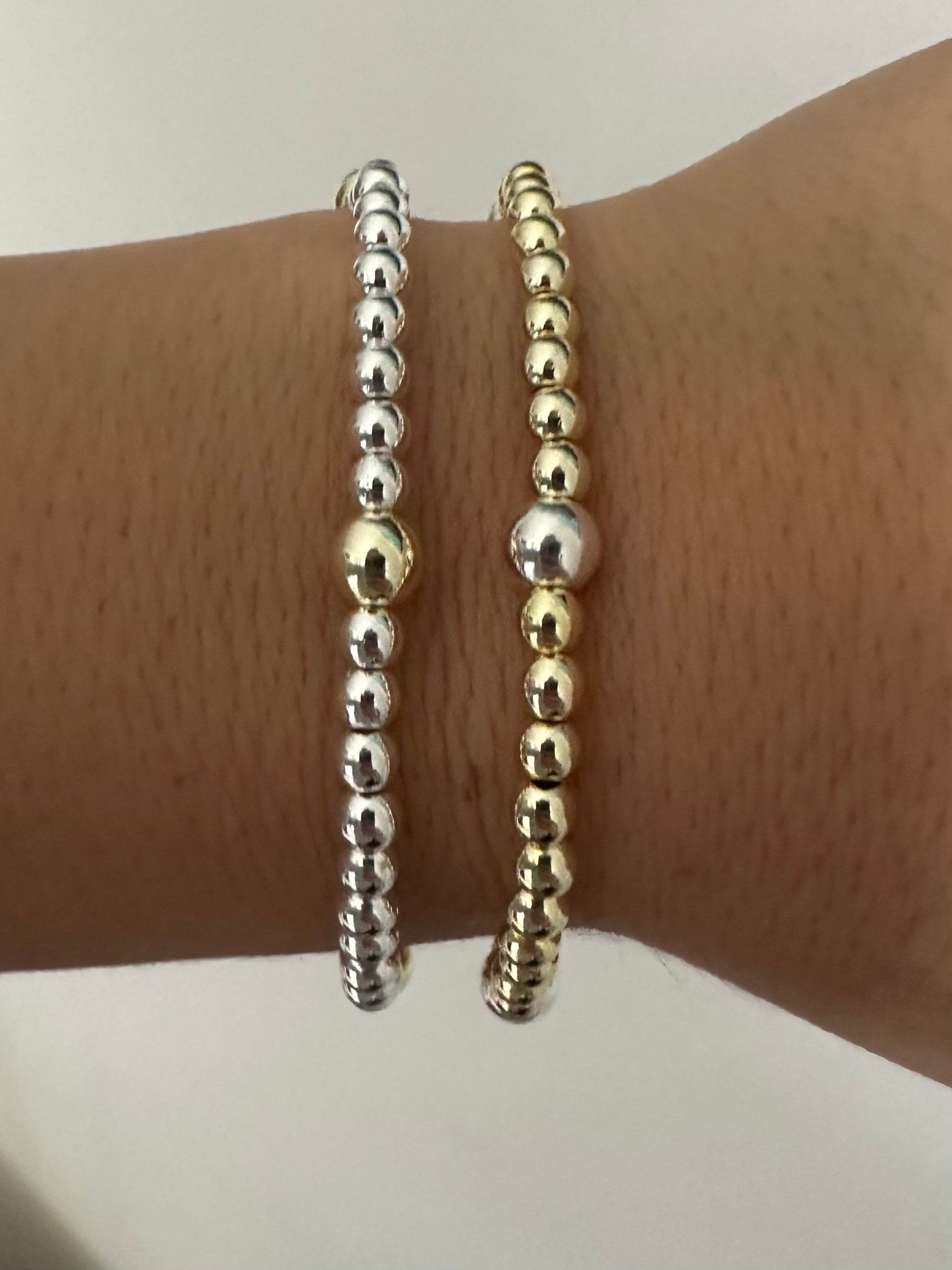 Gold Pearl Mix mini bracelet
