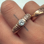 Croissant diamond ring