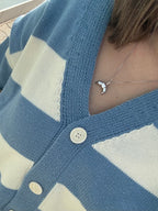 Croissant silver necklace