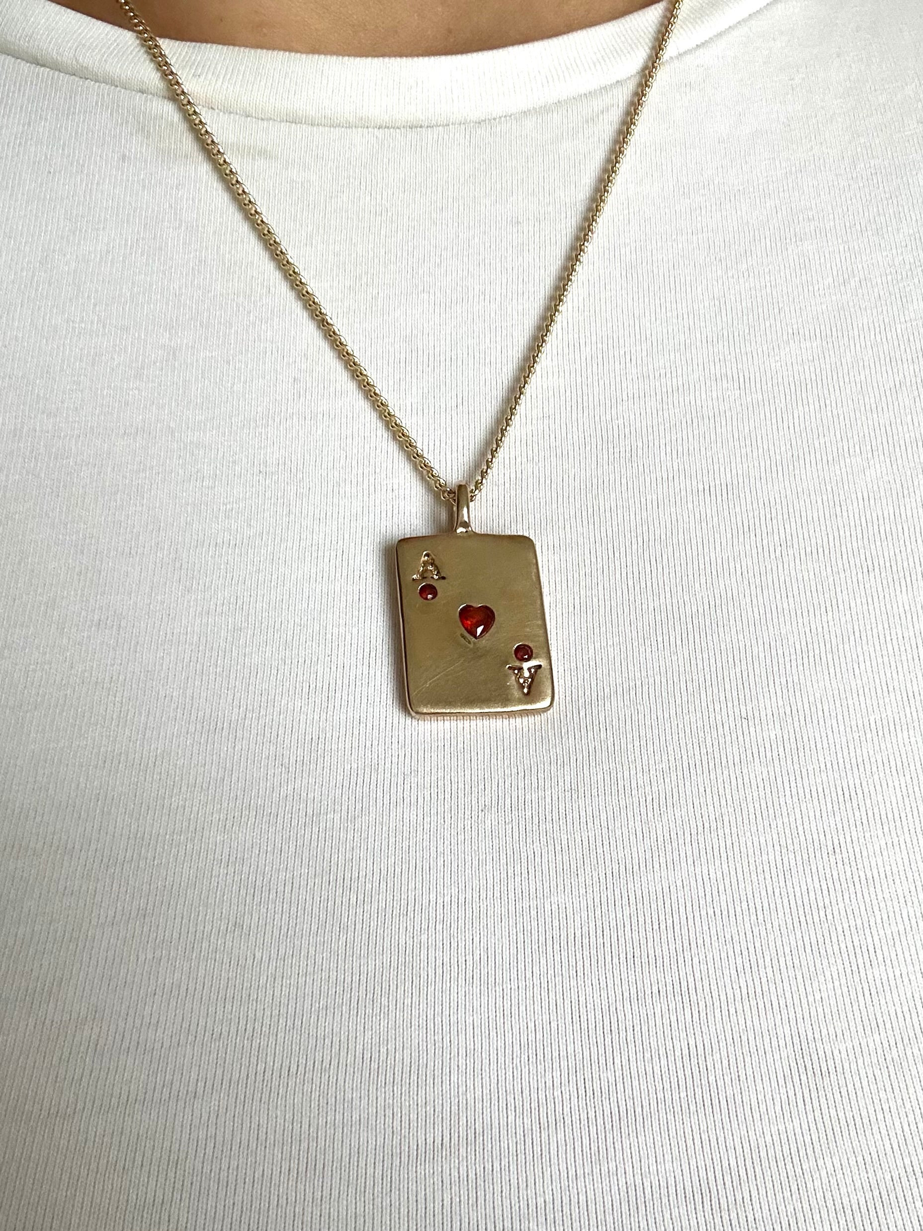 Ace card necklace
