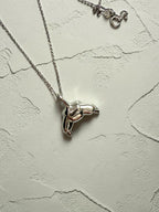 Croissant silver necklace