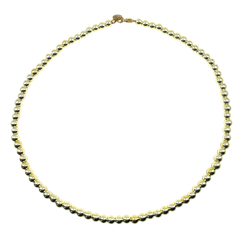 Gold Pearl necklace 4 mm