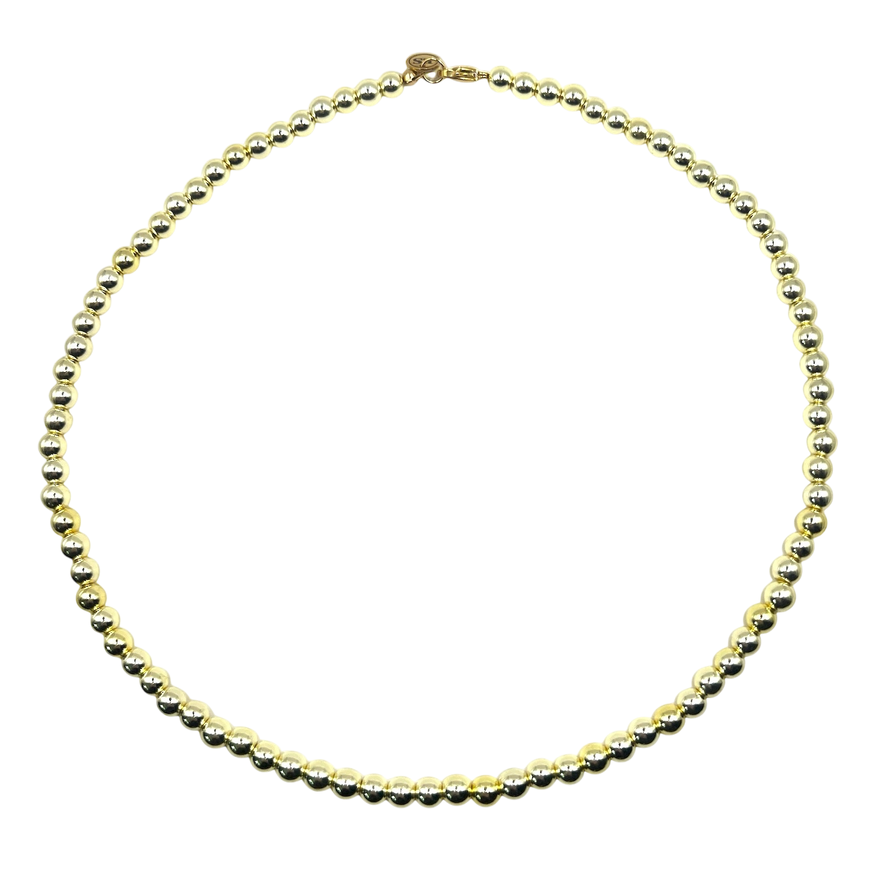 Gold Pearl necklace 4 mm