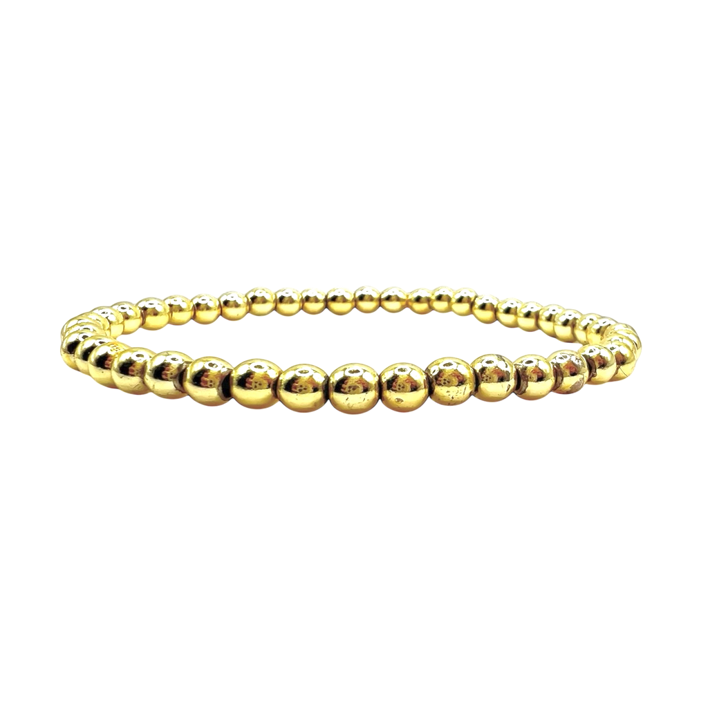 Gold Pearl bracelet 4 mm
