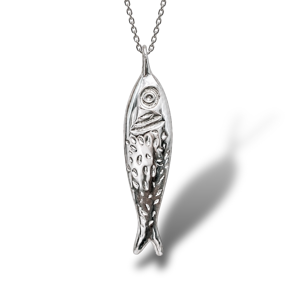 Sardine silver necklace