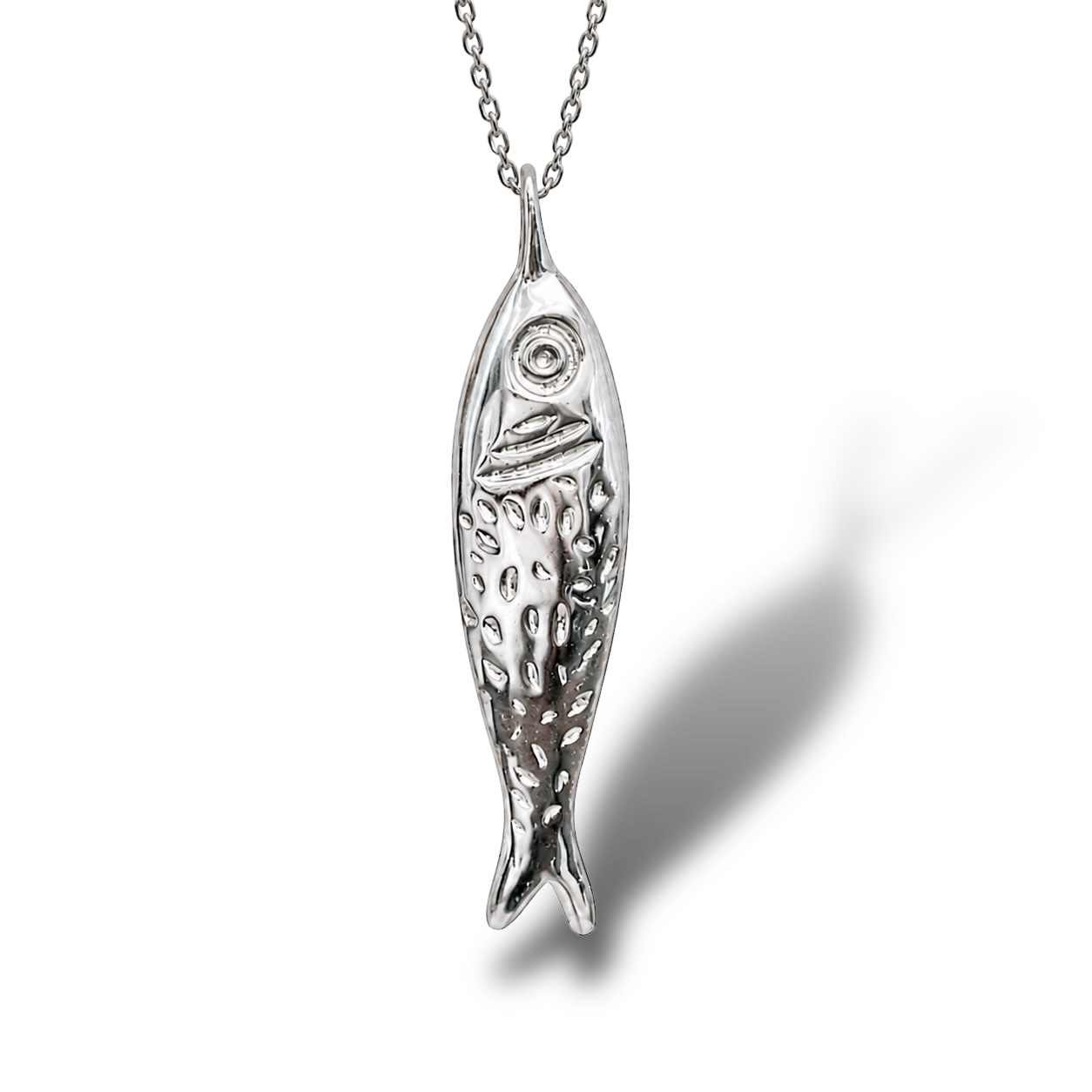 Sardine silver necklace