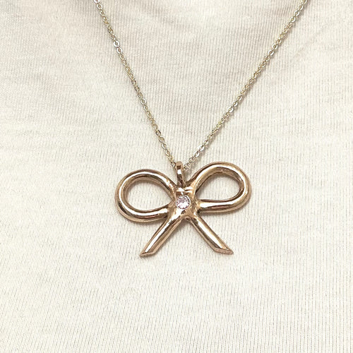 Big Bow pink necklace