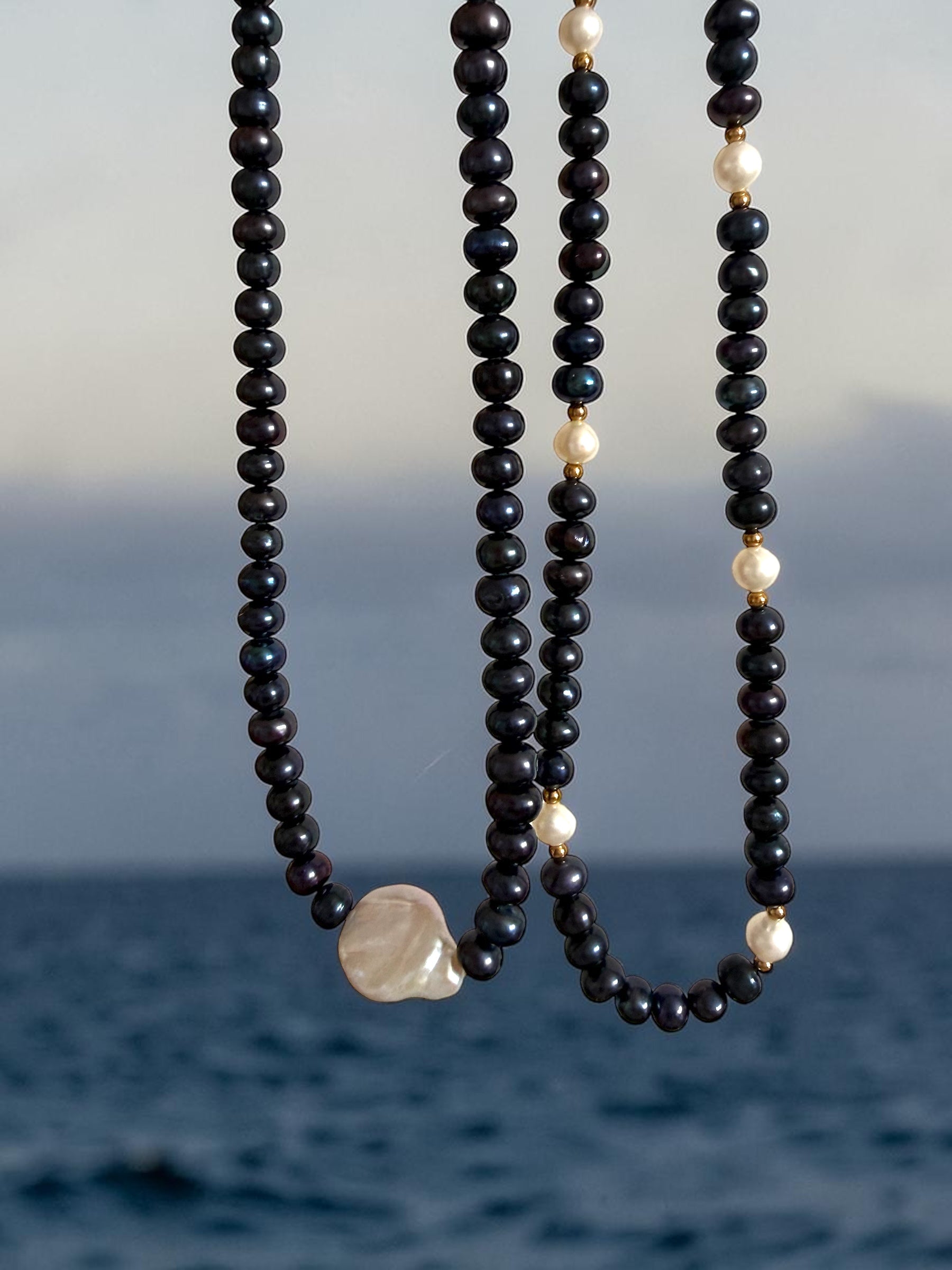 Black Baroque Pearl necklace