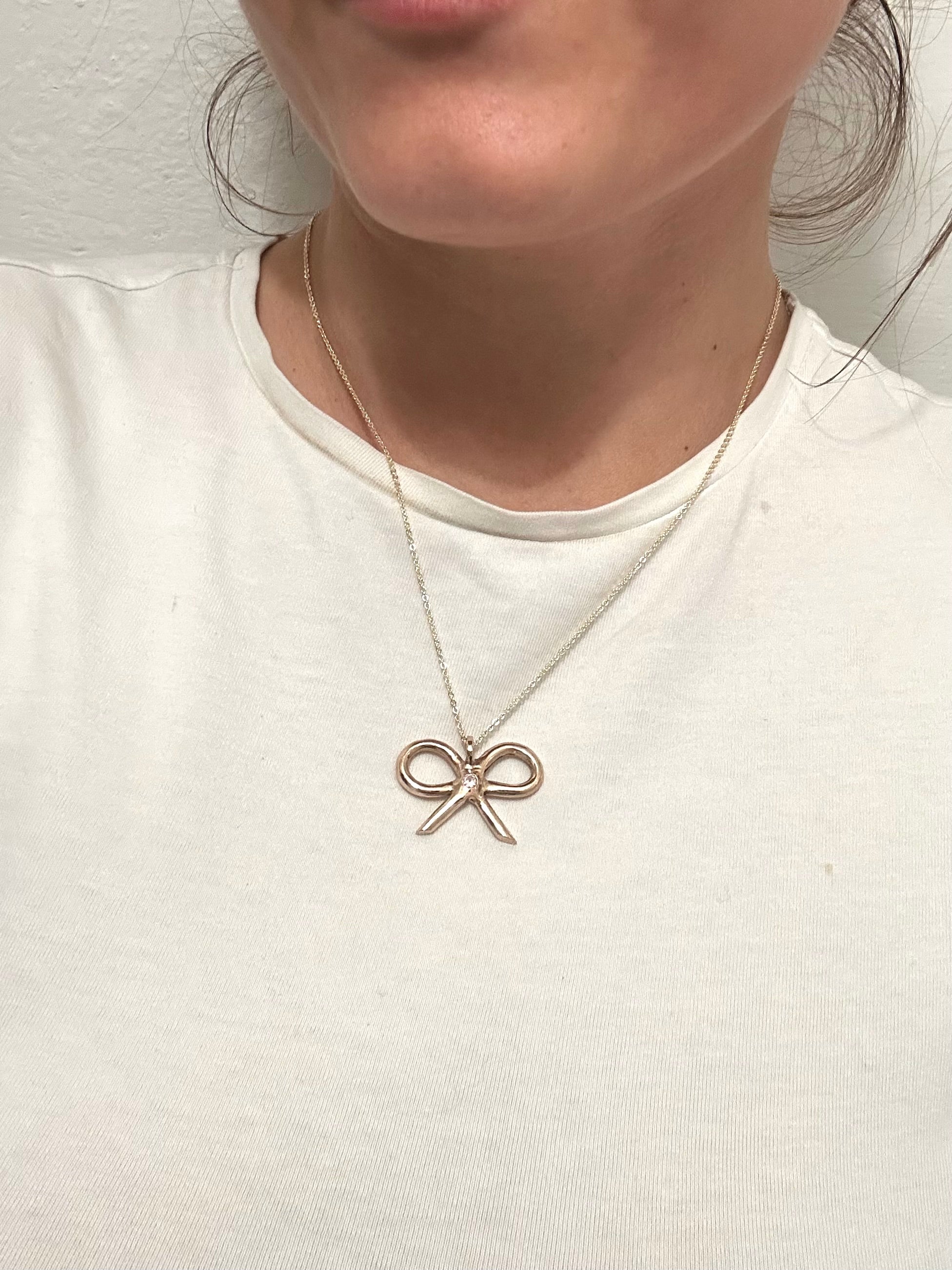 Big Bow pink necklace