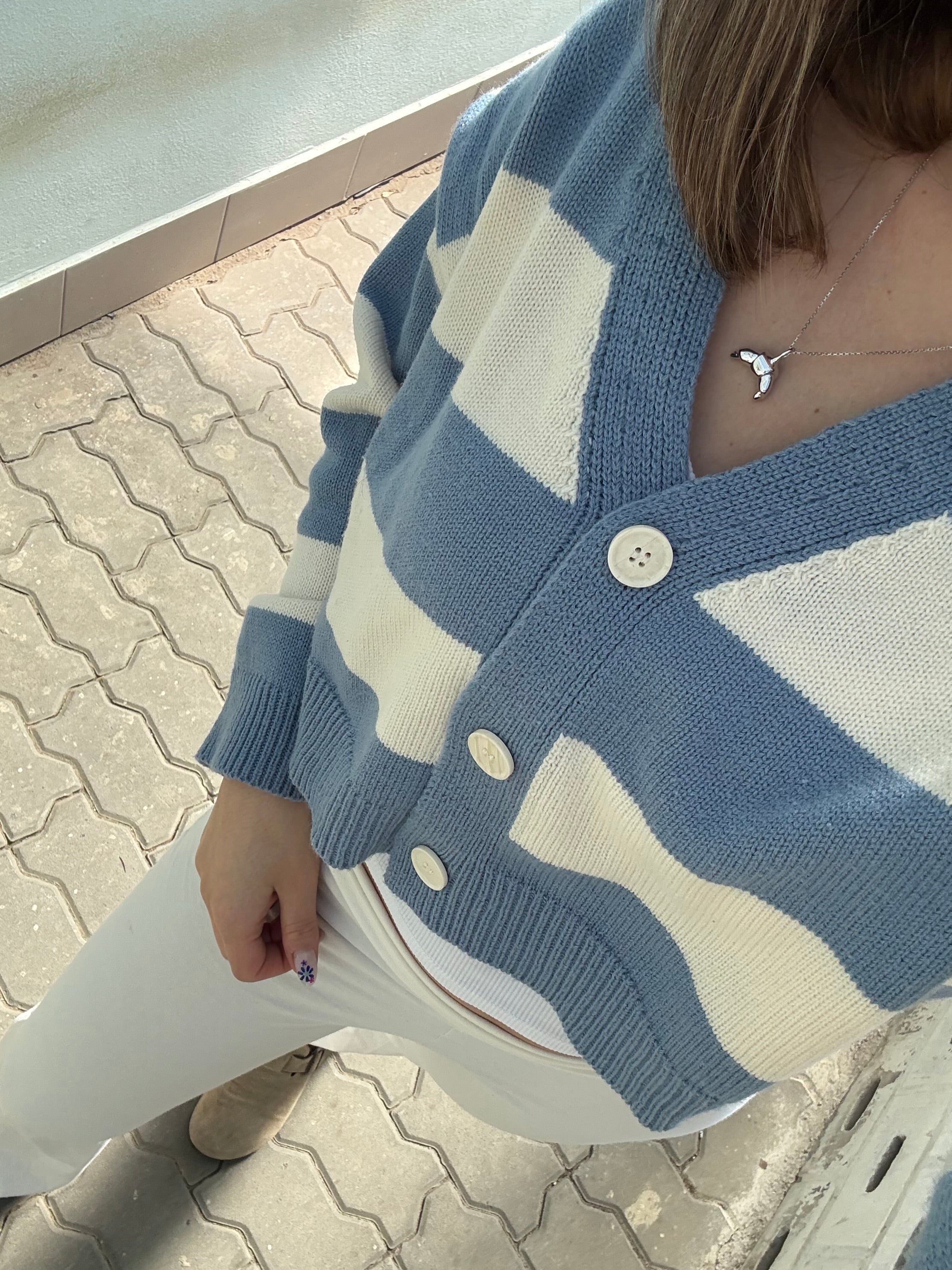 Croissant silver necklace