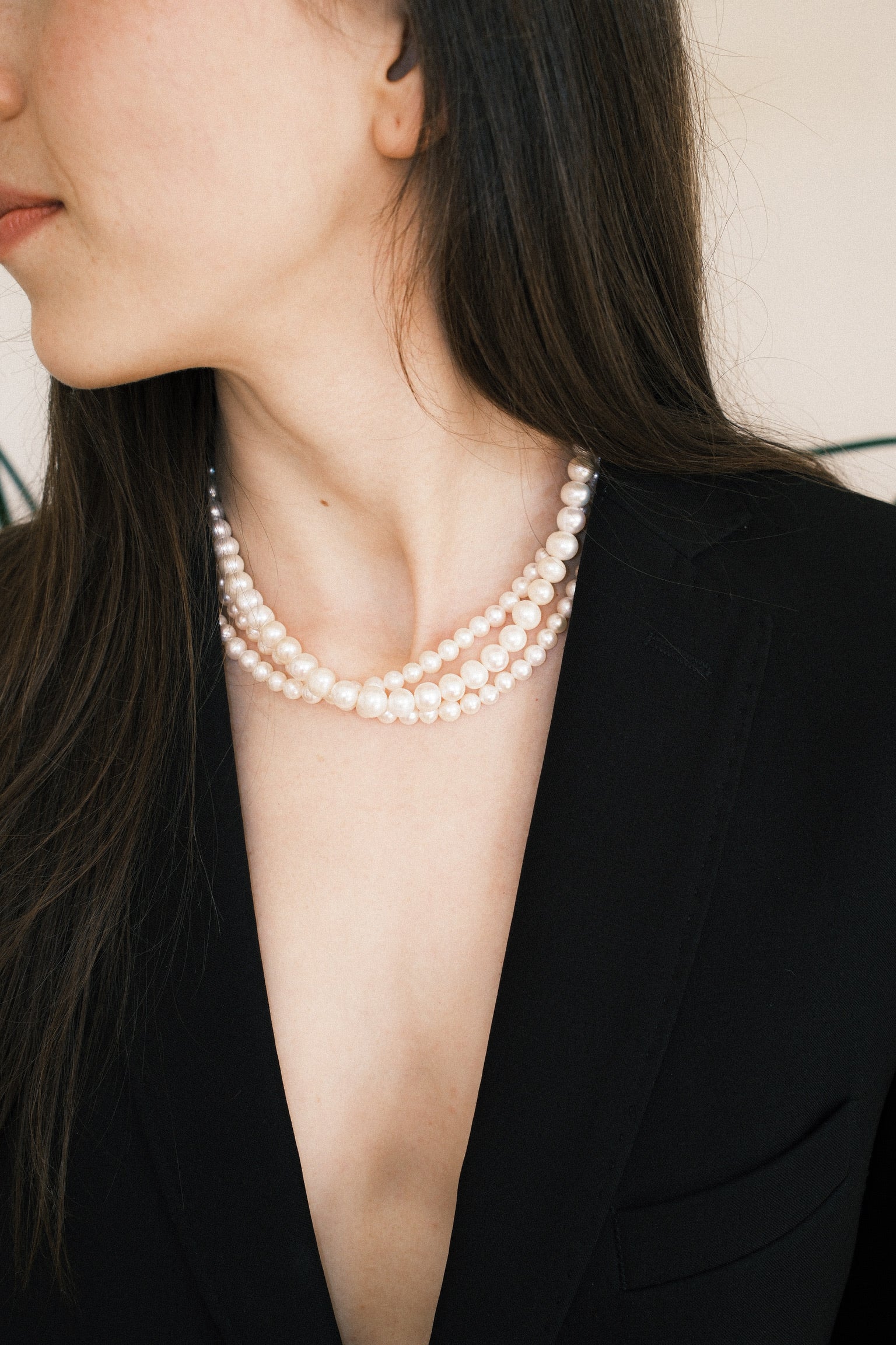 L' amour Pearl necklace 9 mm