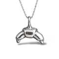 Croissant silver necklace