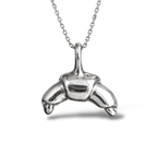 Croissant silver necklace