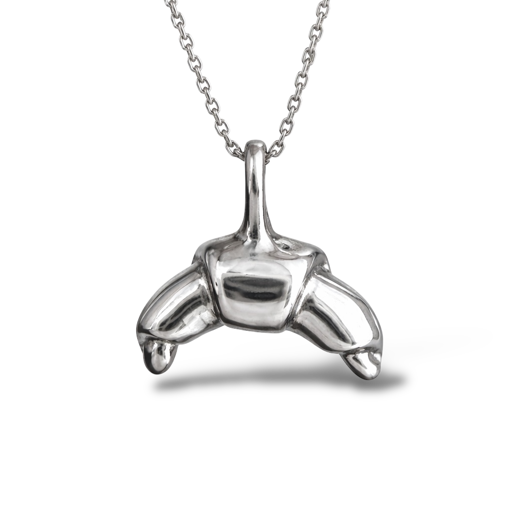 Croissant silver necklace