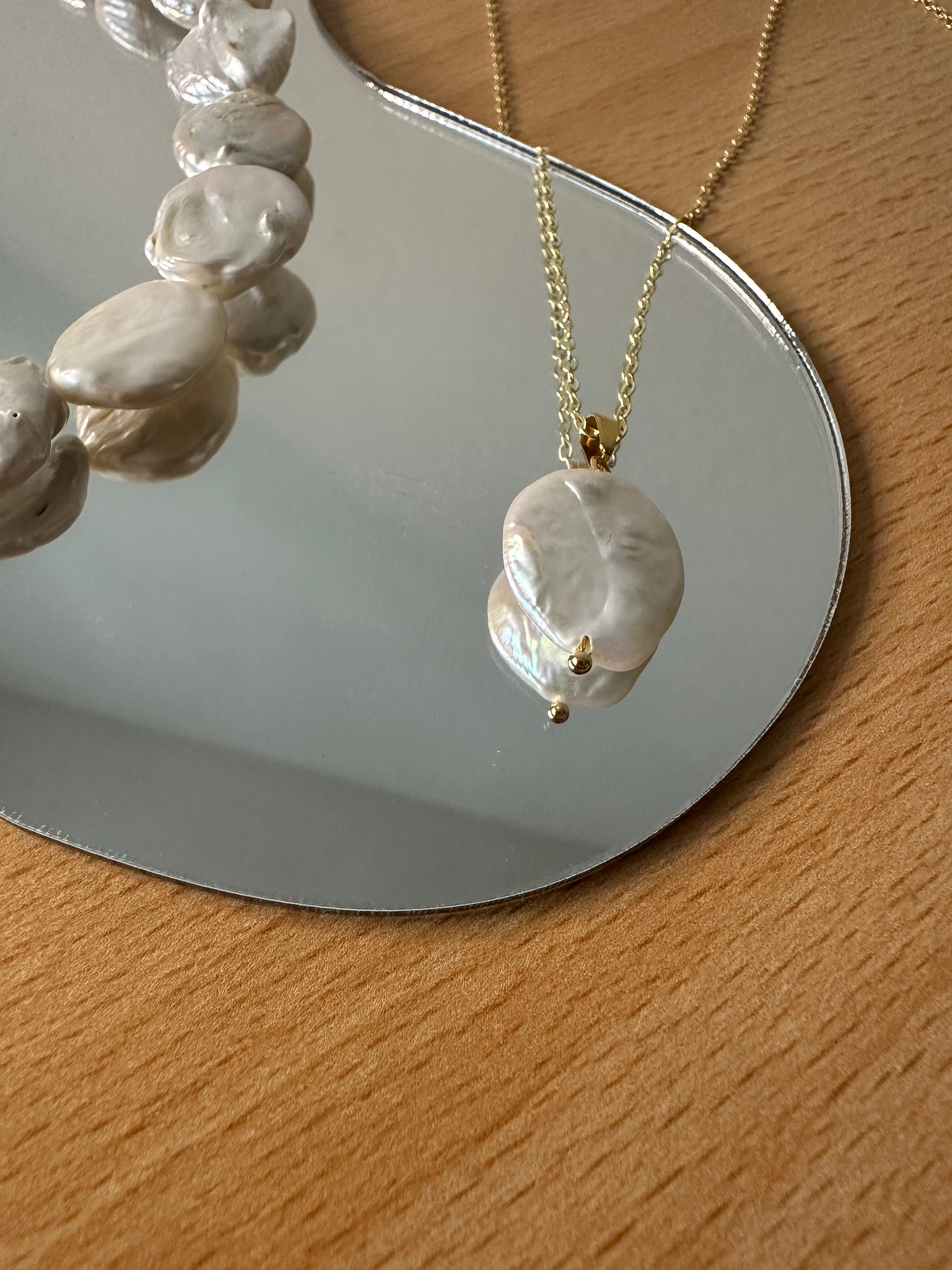 Ocean soliter baroque necklace