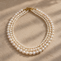 Triple pearl necklace