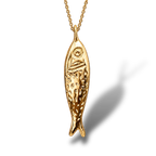 Sardine necklace gold