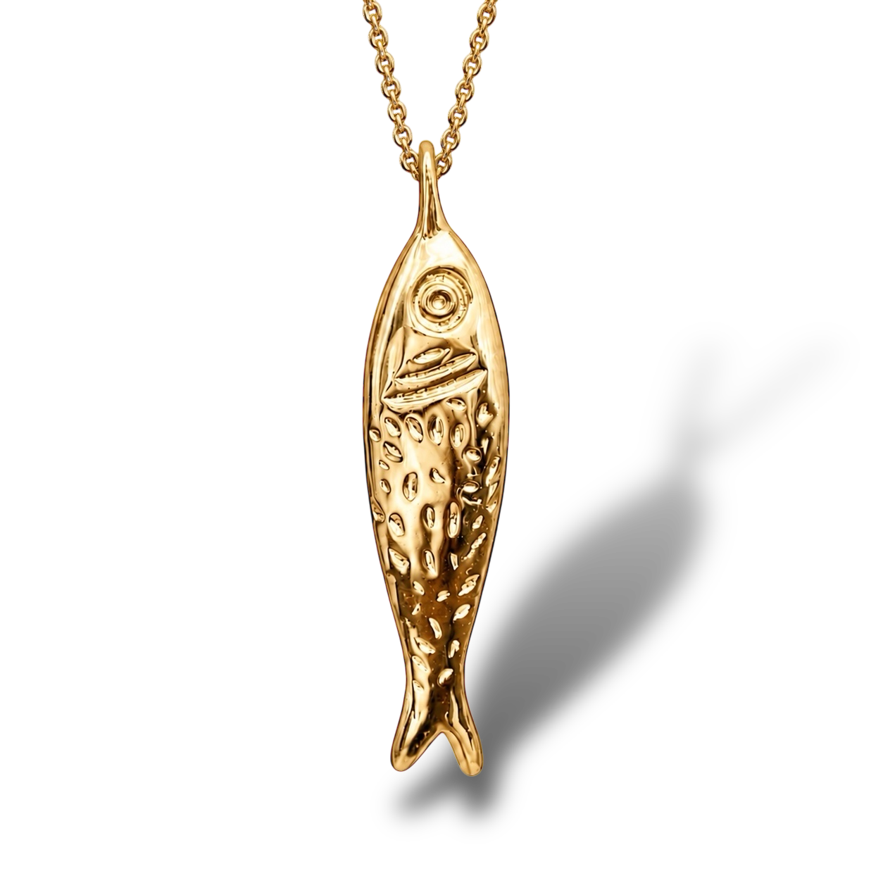 Sardine necklace gold