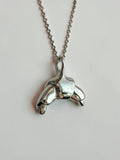 Croissant silver necklace