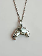 Croissant silver necklace