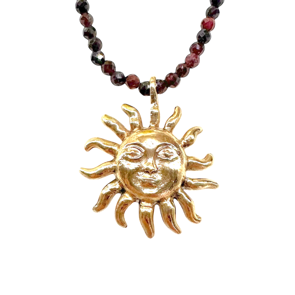 Sun garnet necklace