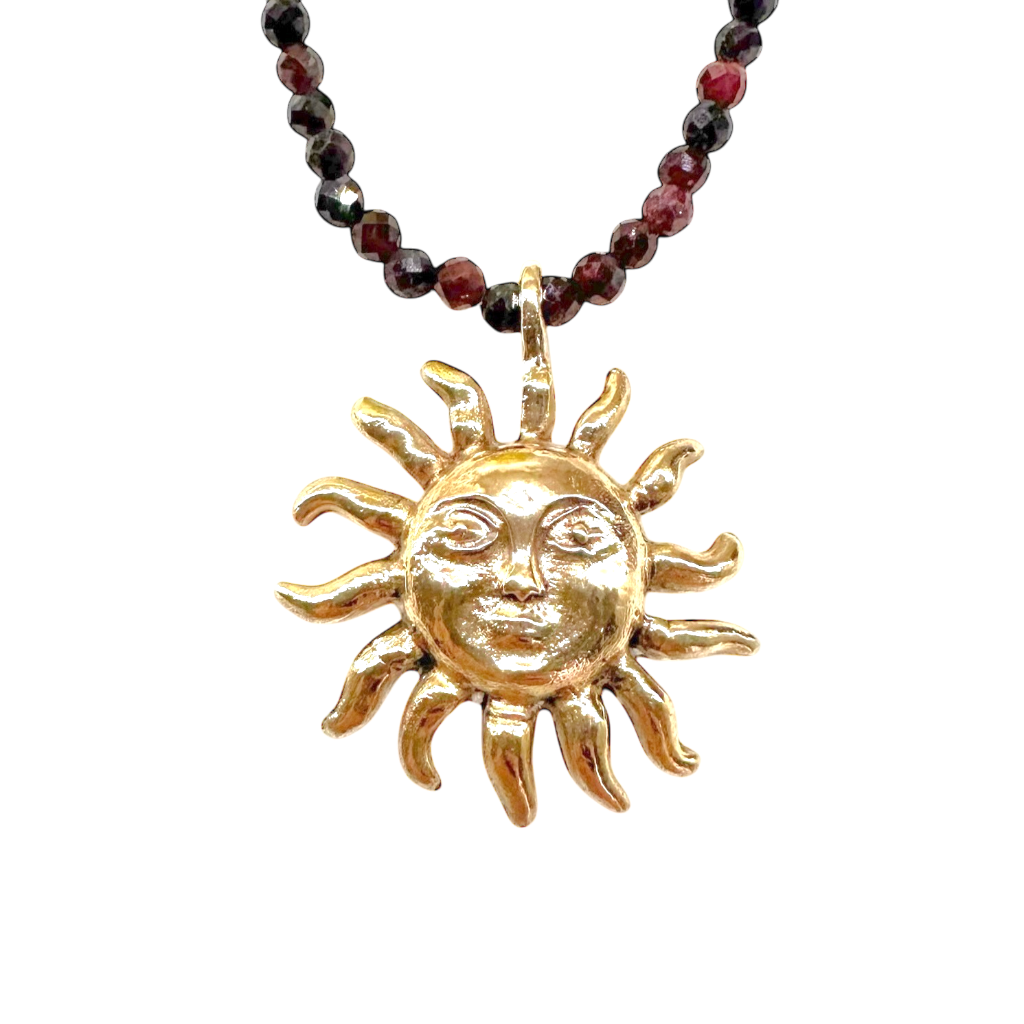 Sun garnet necklace