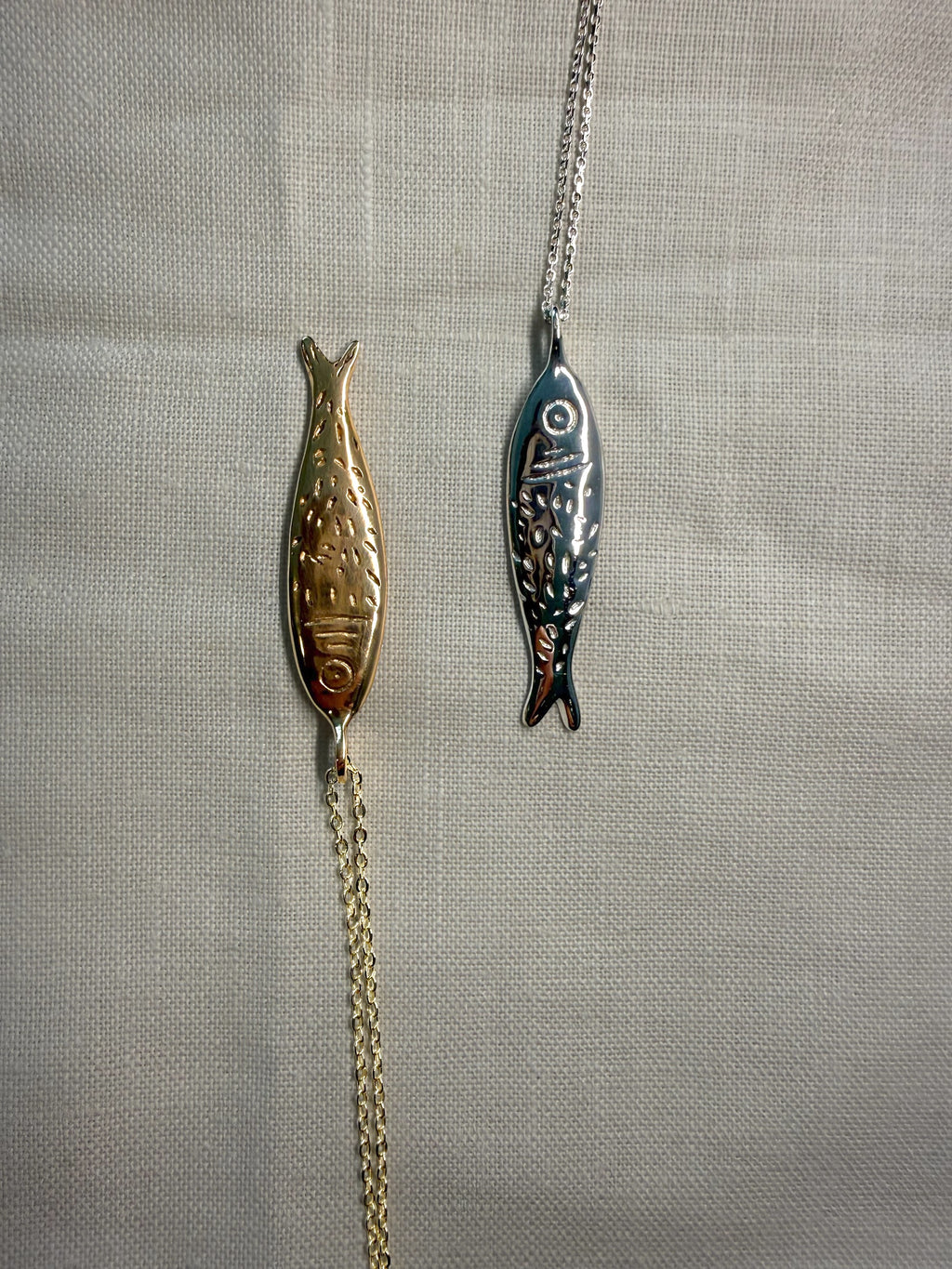 Sardine silver necklace