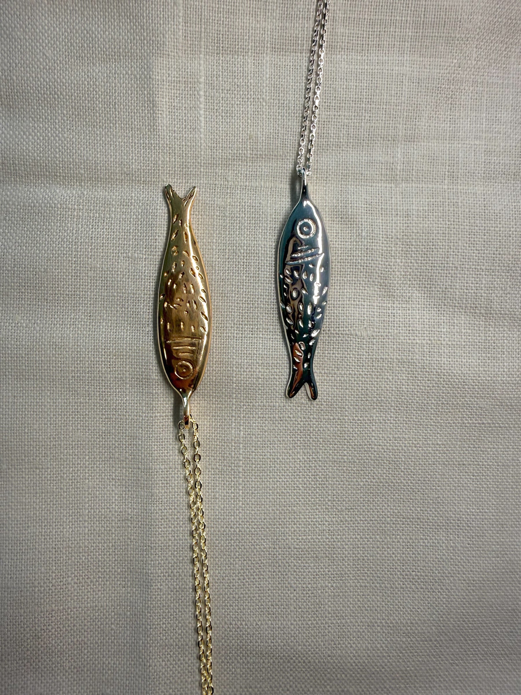 Sardine silver necklace
