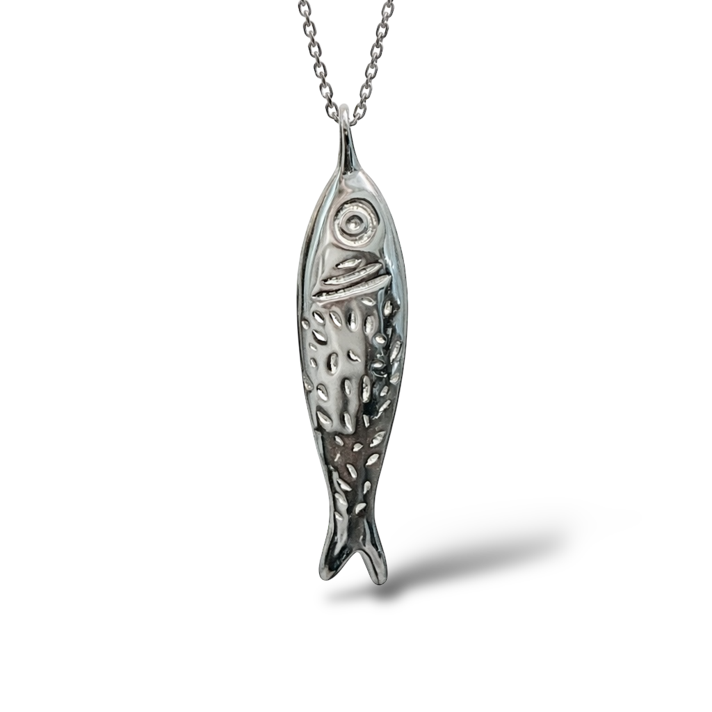 Sardine silver necklace