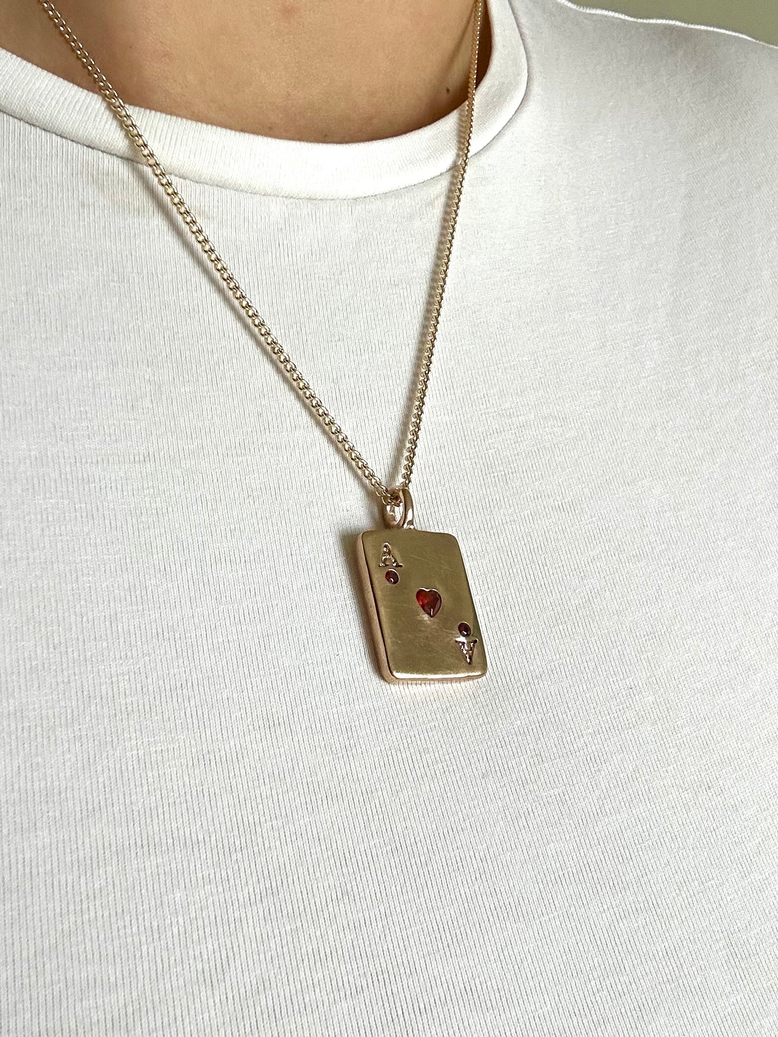 Ace card necklace