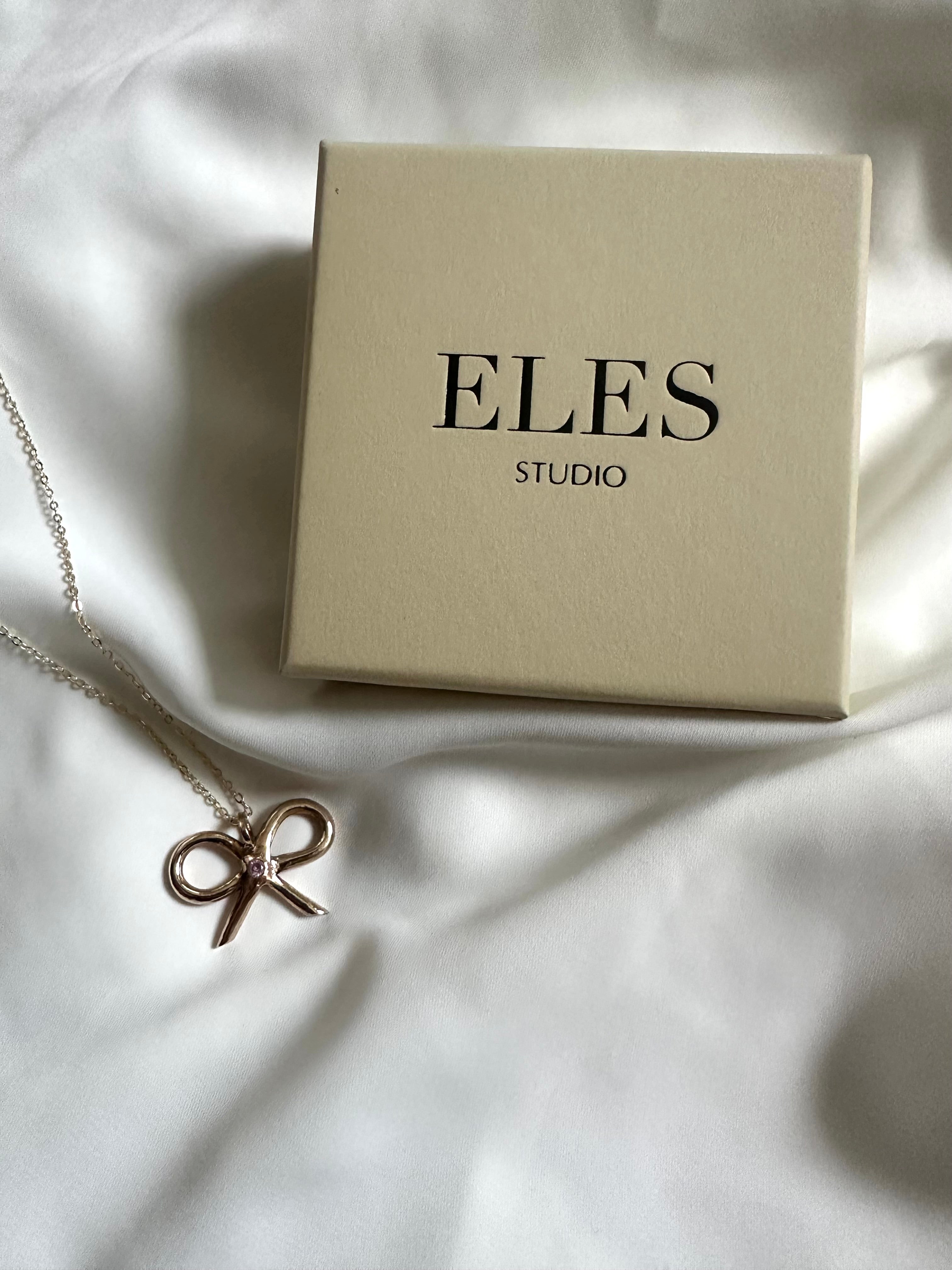 Big Bow pink necklace