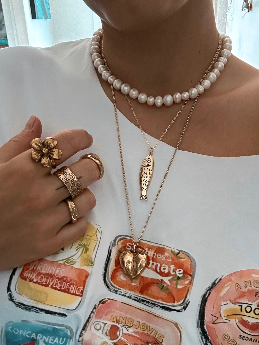 L' amour Pearl necklace 9 mm