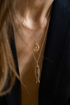 Sardine necklace gold