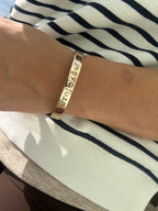 Gold bangle bracelet custom