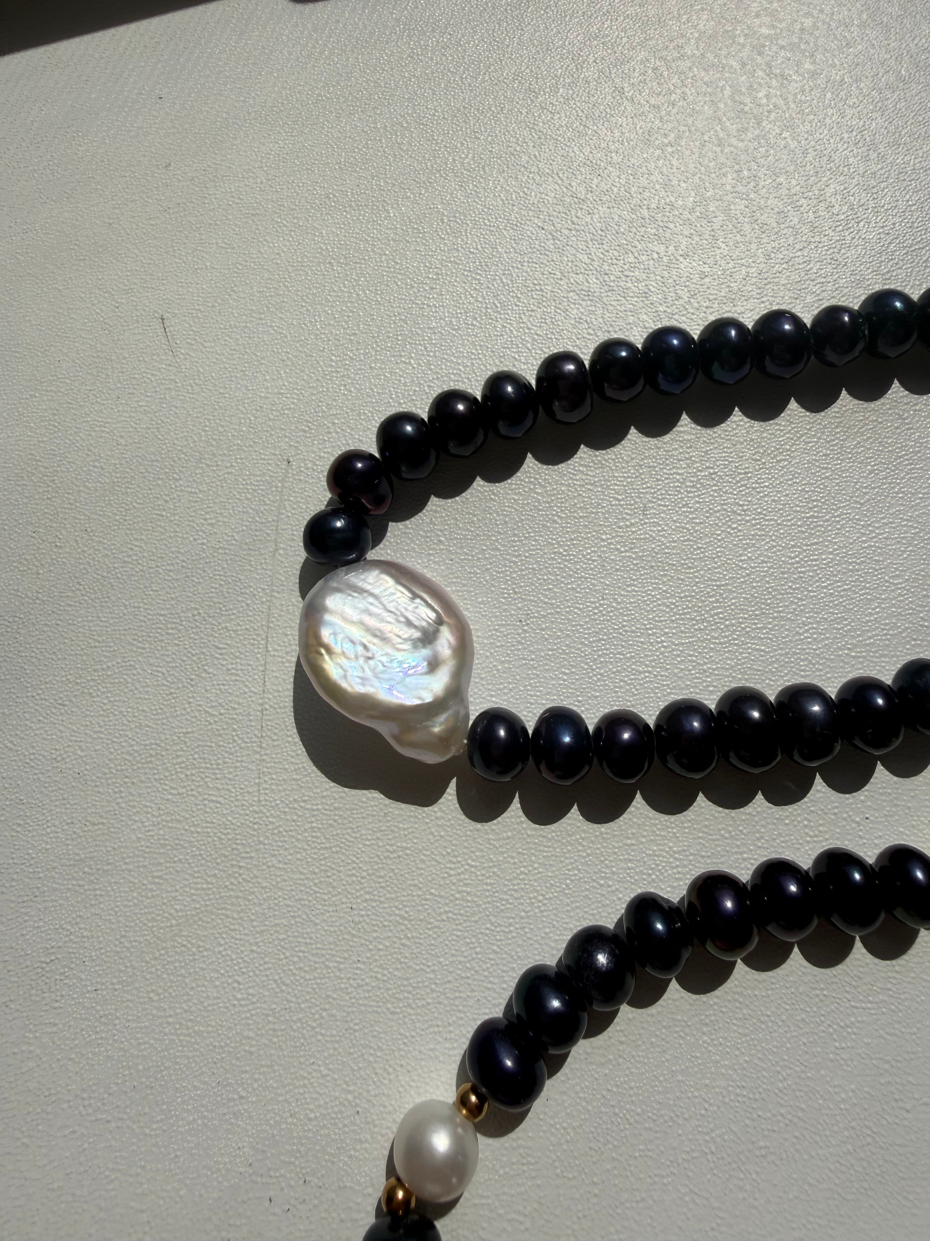 Black Baroque Pearl necklace