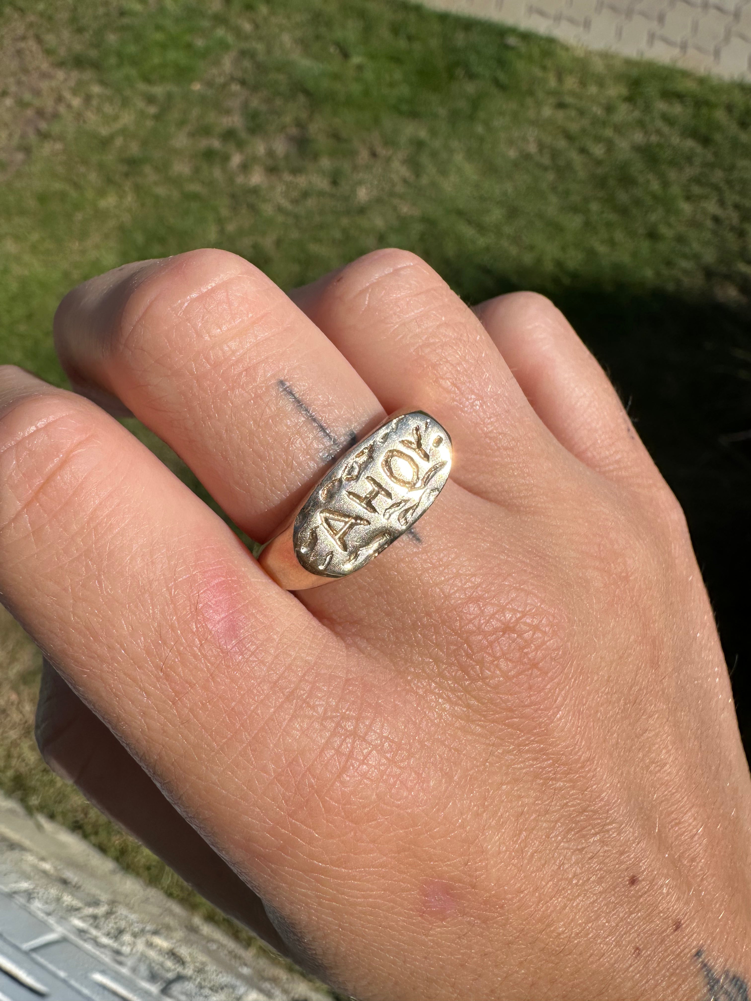 AHOY fisherman ring
