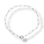 Croissant silver necklace