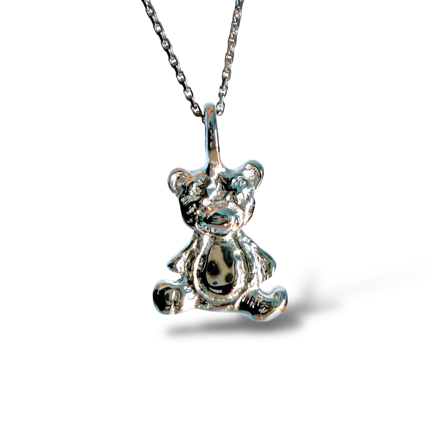 Bear silver necklace