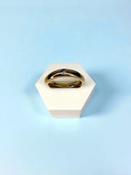 Wave blue spinel ring