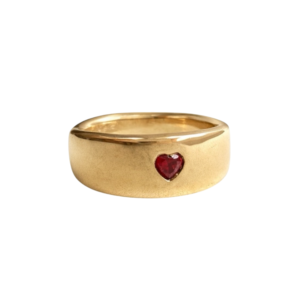 Red heart ring
