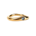 Wave blue spinel ring
