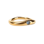 Wave blue spinel ring